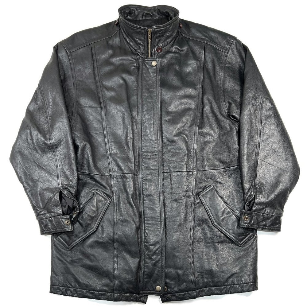 Amber Stone Leather Jacket‎ Small Black Coat Women